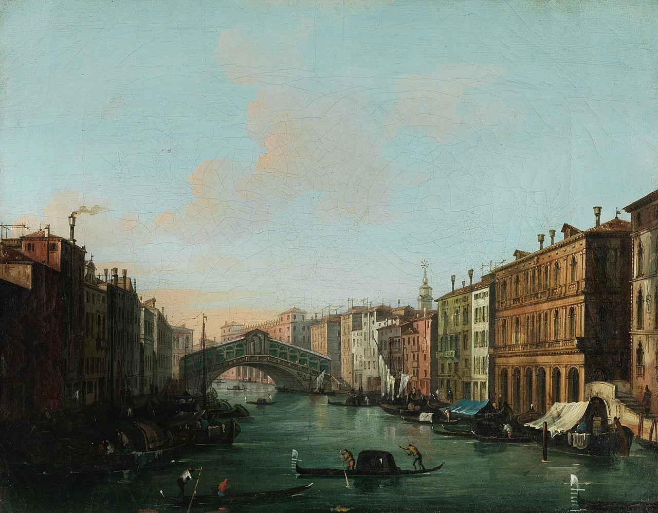 Venezia Canal Grande e Ponte di Rialto - attribuito